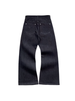 Black Acid washed Bootcut Jeans