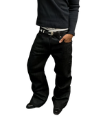 Black Acid washed Bootcut Jeans